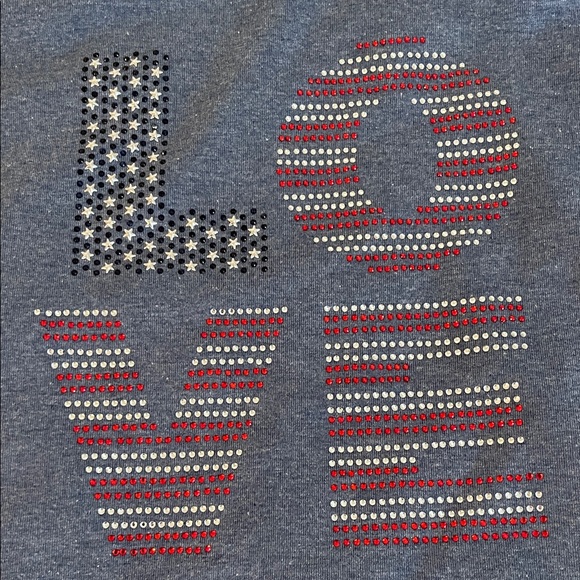 Jessica Simpson Kids Navy Love Graphic Tee Size Medium (8/10) NWT - Picture 2 of 6